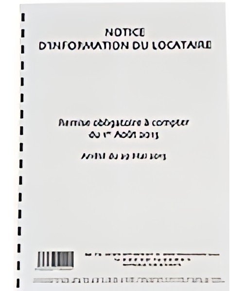 WEBER Notice d'information du locataire