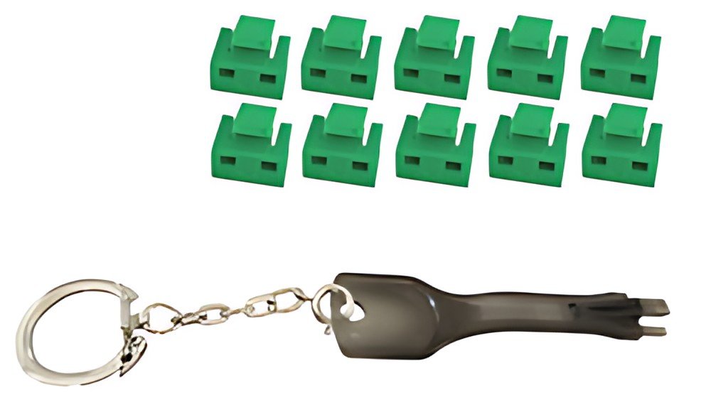 shiverpeaks Bloqueur de port RJ45 avec clé, vert