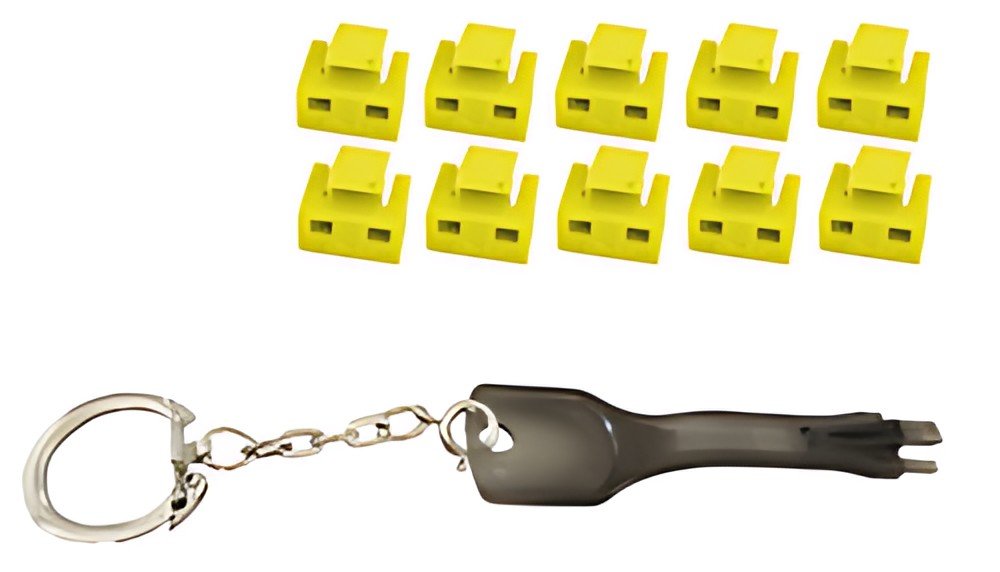 shiverpeaks Bloqueur de port RJ45 avec clé, jaune