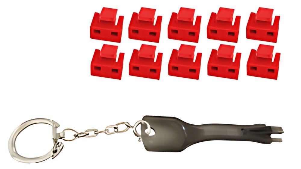 shiverpeaks Bloqueur de port RJ45 avec clé, rouge