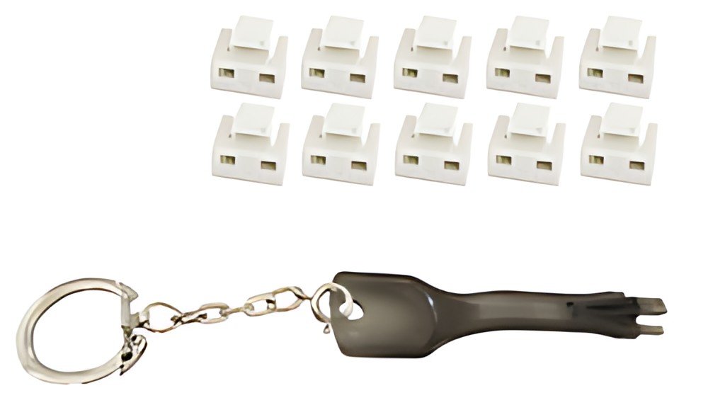 shiverpeaks Bloqueur de port RJ45 avec clé, blanc