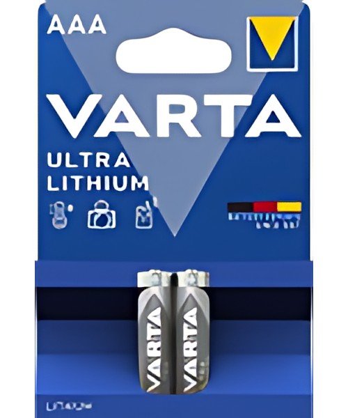 VARTA Pile au lithium Ultra Lithium, Micro (AAA), pack de 2