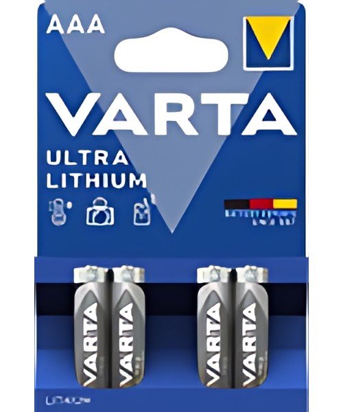 VARTA Pile au lithium Ultra Lithium, Micro (AAA), pack de 4