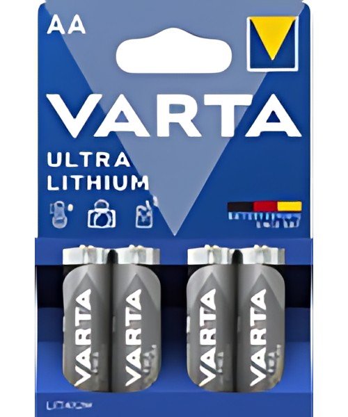 VARTA Pile au lithium "ULTRA Lithium", Mignon (AA), 4 piles