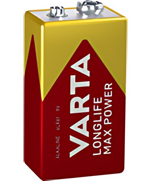 VARTA Pile alcaline Longlife Max Power, E-Bloc (9V)