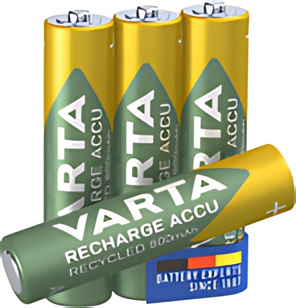 VARTA Pile NiMH "RECHARGE ACCU Recycled", Micro AAA, 800 mAh