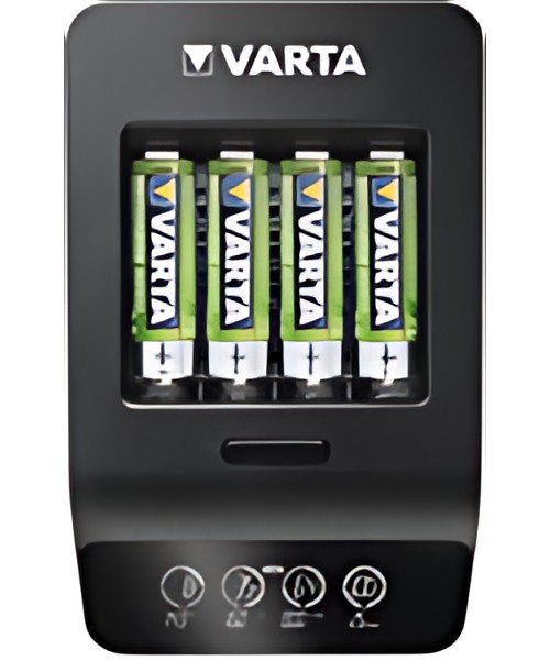 VARTA Chargeur LCD Smart Charger+, avec 4x piles Mignon