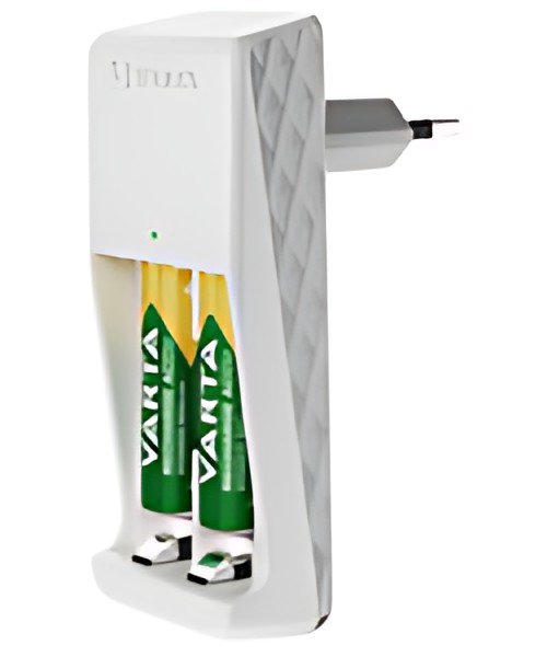VARTA Chargeur Mini Charger, équipé de AAA, blanc