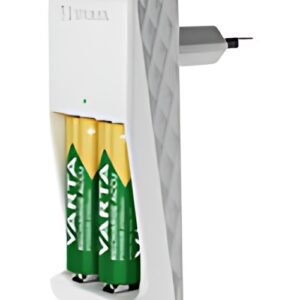 VARTA Chargeur Mini Charger, équipé de AA, blanc