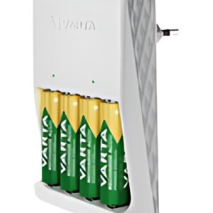 VARTA Chargeur Plug Charger, équipé de AA, blanc