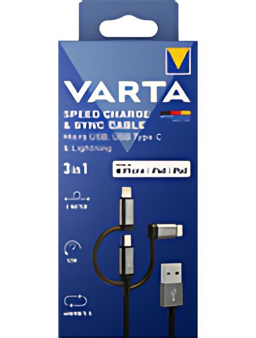 VARTA Câble de chargement Speed Charge & Sync cable 3en1