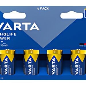 VARTA Pile alcaline Longlife Power, Baby (C), 4 pièces