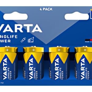 VARTA Pile alcaline Longlife Power, Mono (D/LR20), par 4