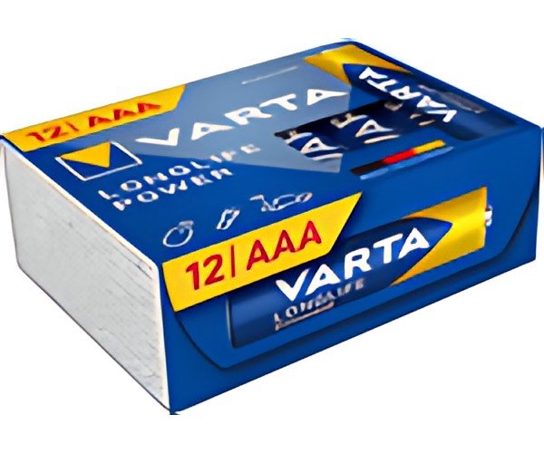 VARTA Pile alcaline Longlife Power, Micro (AAA), 12 pièces