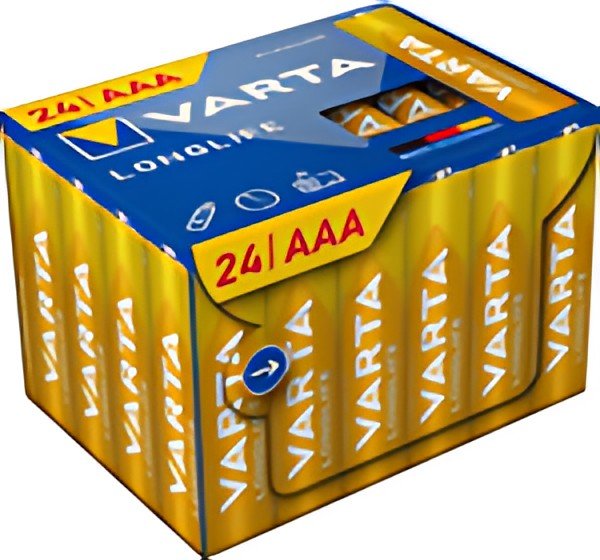 VARTA Pile alcaline Longlife, Micro (AAA), 24 pièces