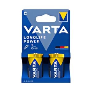 VARTA Pile alcaline Longlife Power, Baby (C), 2 pièces