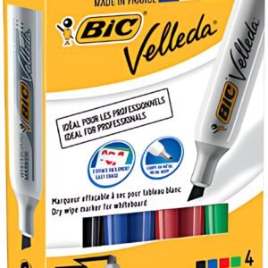 BIC Marqueur pour tableau blanc Velleda 1781, étui de 4