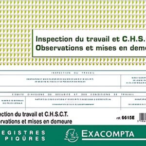 EXACOMPTA Piqûre "Inspection du travail et CHSCT"