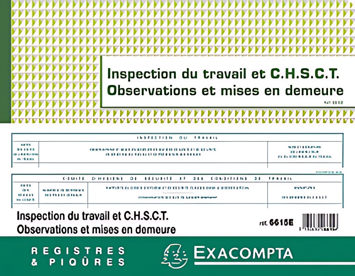 EXACOMPTA Piqûre "Inspection du travail et CHSCT"