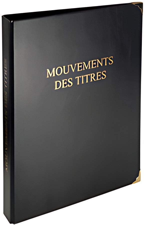 EXACOMPTA Reliure "Mouvements des titres",classeur 4 anneaux