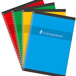 CONQUERANT SEPT Cahier reliure intégrale, A4, quadrillé 5x5