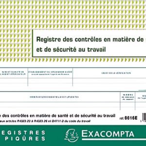 EXACOMPTA Piqûre "Registre des contrôle en matière de santé
