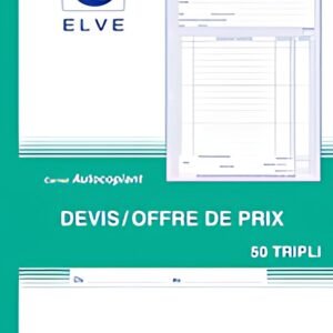 ELVE Manifold "Devis - Offre de prix", 210 x 297 mm, tripli
