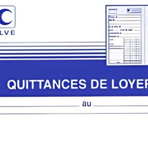 ELVE Carnet à souche "Quittances de loyer", 105 x 243 mm