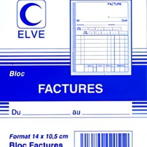 ELVE Bloc "factures", 140 x 105 mm, 50 feuillets