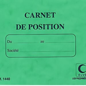 ELVE Carnet de position de compte, 114 x 156 mm