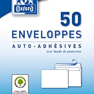 Oxford Enveloppes Velin, C6, blanc, sans fenêtre