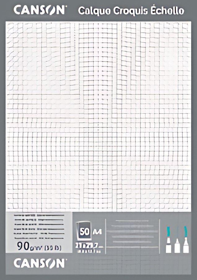 CANSON Papier calque pour dessin technique, A4, 90/95 g/m2