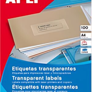 APLI Etiquettes adresse transparentes, 210 x 297 mm