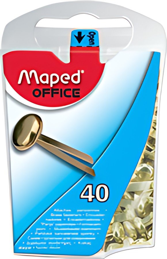 Maped Attaches parisiennes à tête ronde, en laiton, 17 mm