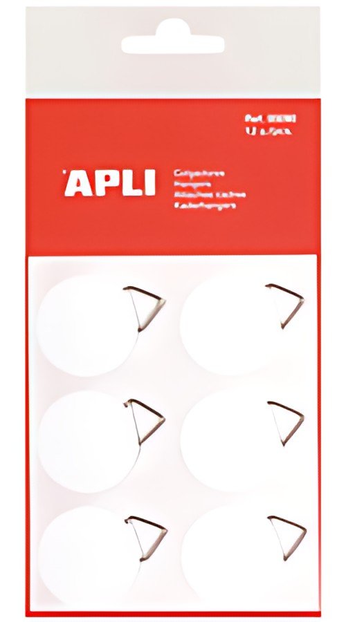 APLI Attache cadre, papier autocollant, blanc