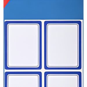 APLI Etiquettes pour livre, cadre bleu, 38 x 50 mm, uni