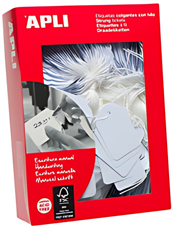 APLI Etiquette à suspendre, dimensions: 36 x 53 mm, blanc