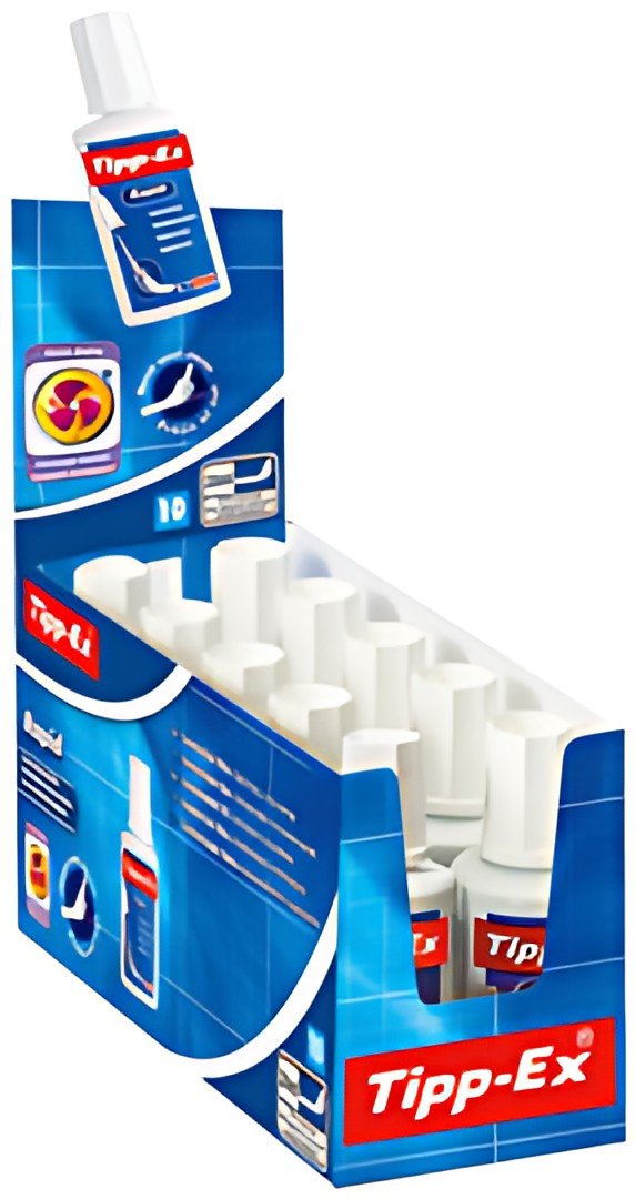 Tipp-Ex Correcteur liquide "Rapid", blanc, présentoir de 10