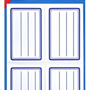 APLI Etiquettes pour livre, 36 x 56 mm, lignées, blanc/bleu