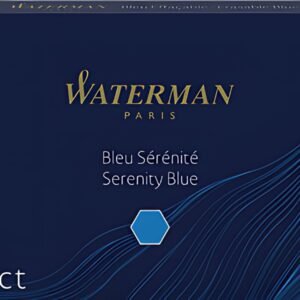 WATERMAN Cartouche d'encre longue, bleu sérénité
