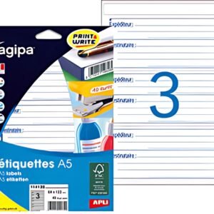 agipa Etiquettes "expéditeur/destinataire", 64 x 133 mm