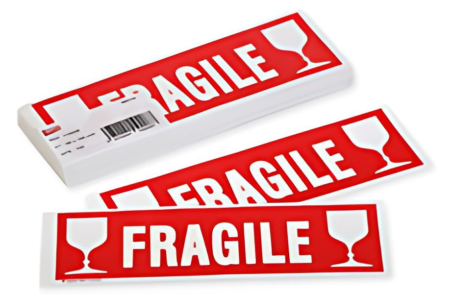 APLI Etiquette de signalisation "FRAGILE", écriture blanche
