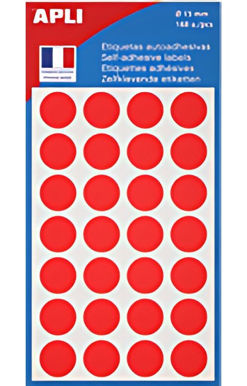APLI Pastille de signalisation, diamètre: 15 mm, bleu