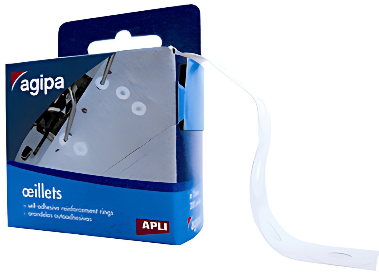agipa Oeillets de renforcement, blanc, diamètre: 13 mm