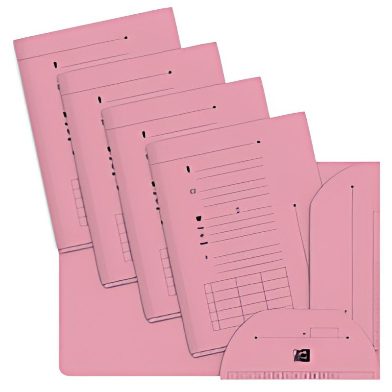 Oxford Chemise sous-dossier PASTEL, 2 rabats, A4, rose
