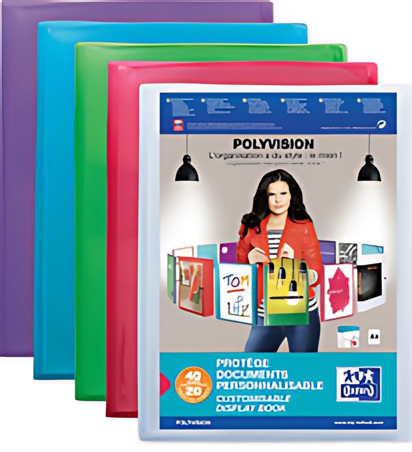 Oxford Protège-documents POLYVISION, 20 pochettes, assorti