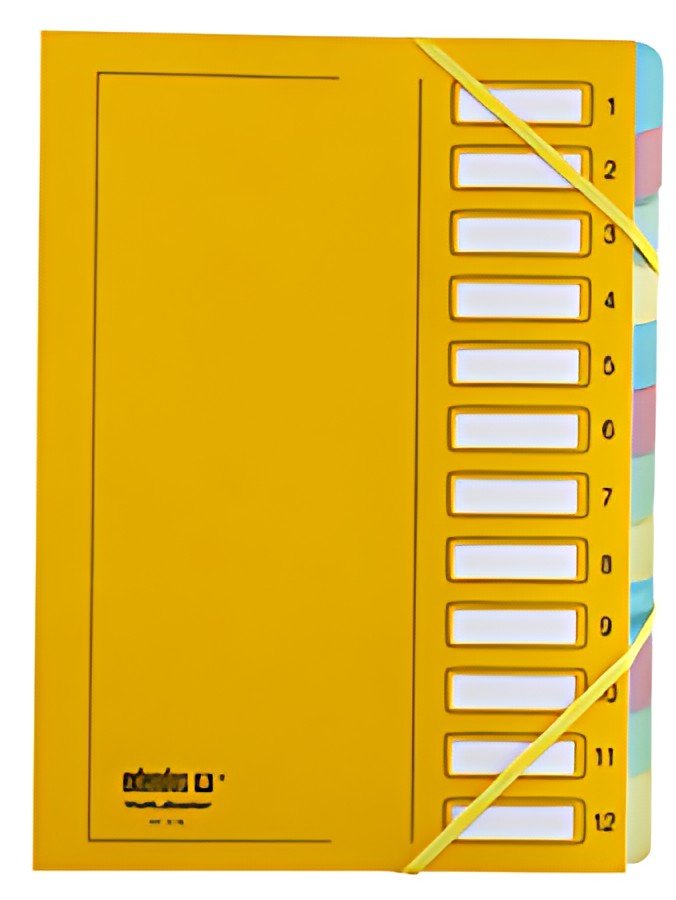 extendos Trieur à élastique série 237,12 compartiments,jaune
