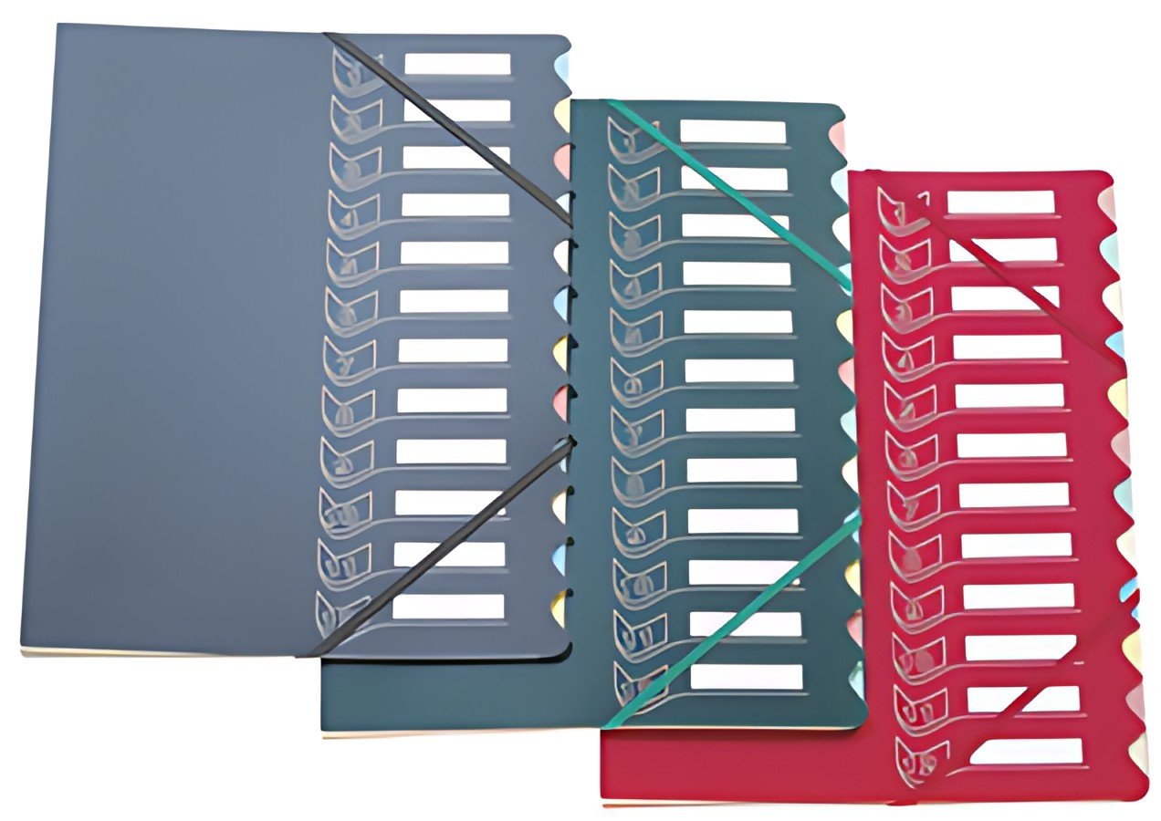 extendos Trieur à élastique série 437, 12 touches, assorti