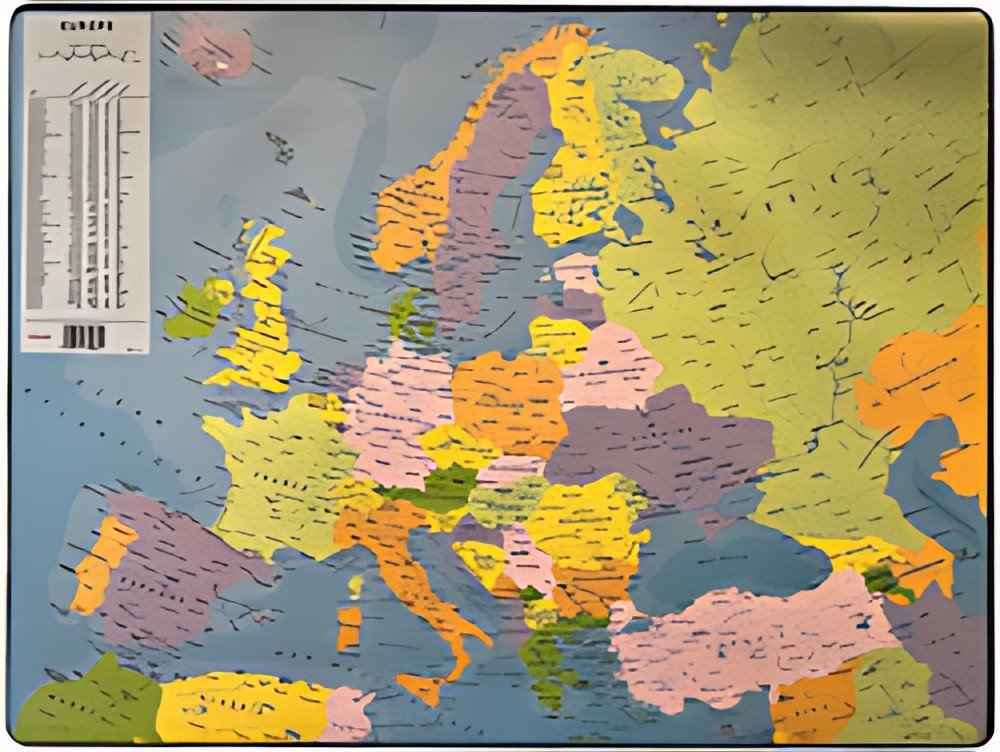 Esselte Sous-main en plastique, "Carte de l'Europe"