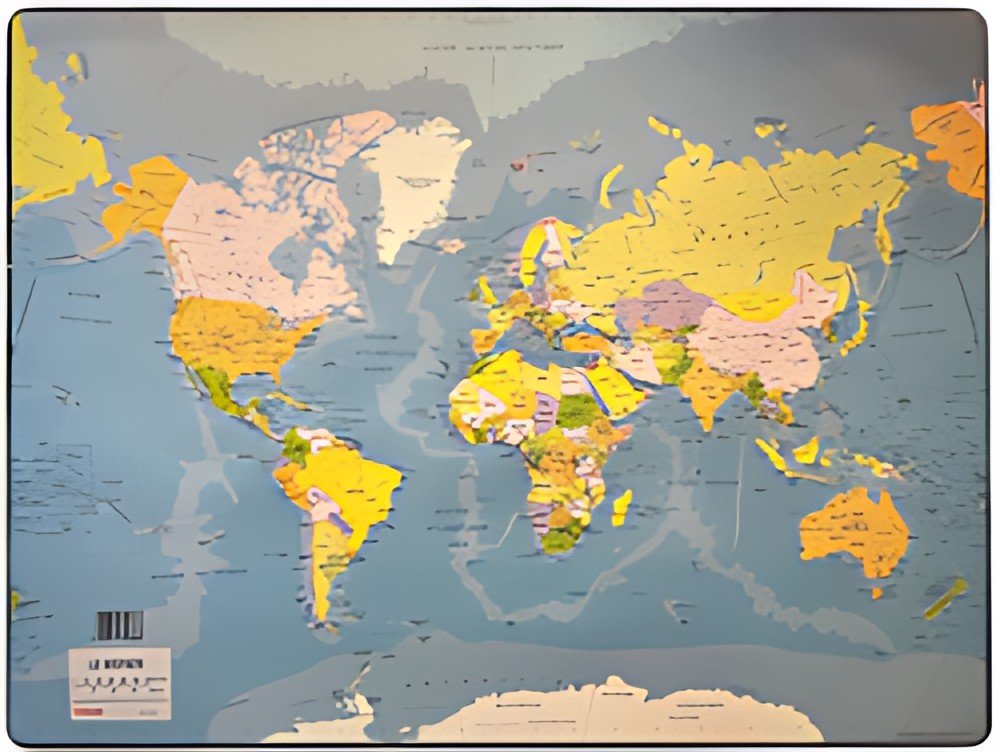 Esselte Sous-main en plastique, "Carte du monde"